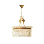 Xelra Chandelier Brass & Crystal