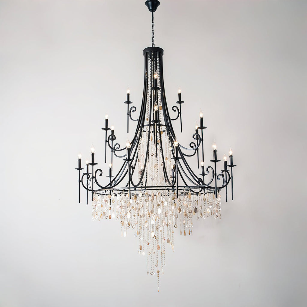 Errina Postmodern Luxury Shell Crystal Chandelier