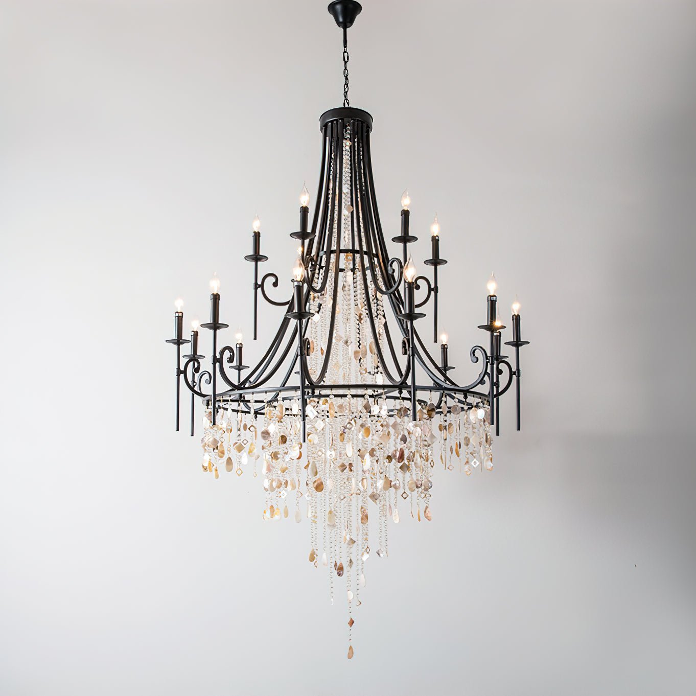 Errina Postmodern Luxury Shell Crystal Chandelier