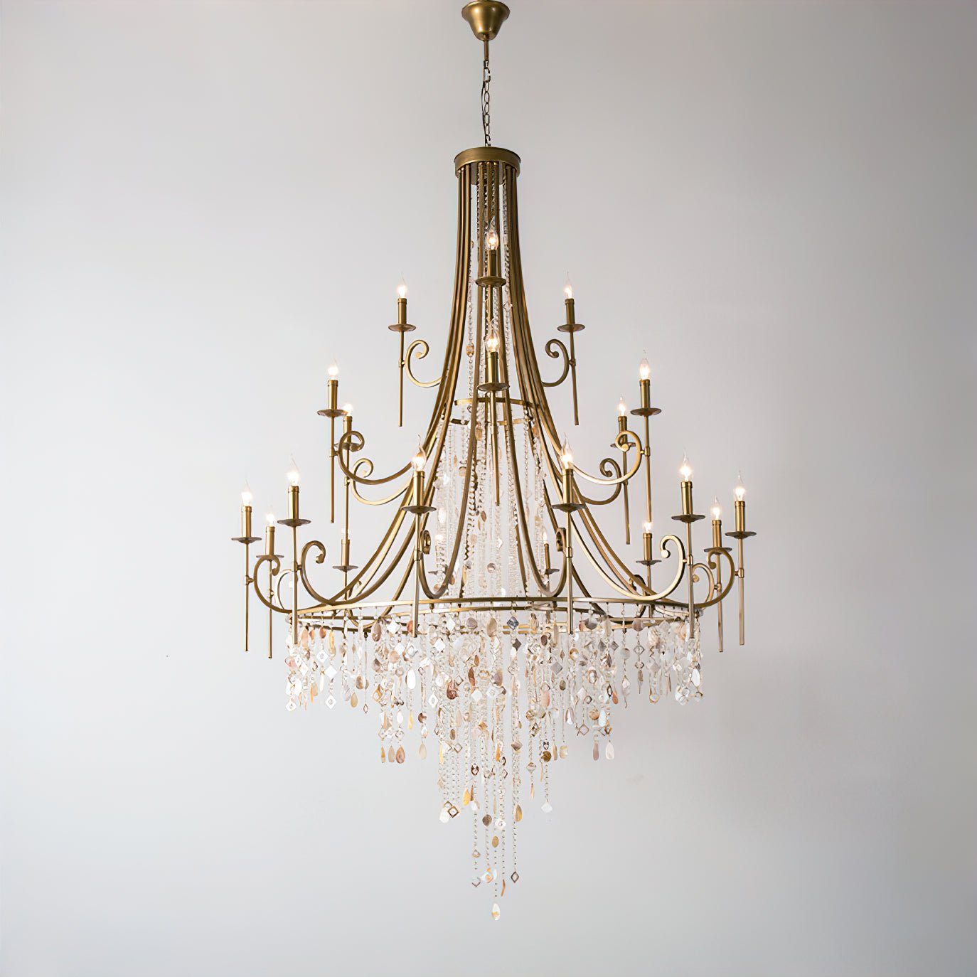 Errina Postmodern Luxury Shell Crystal Chandelier