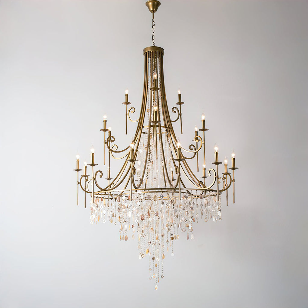 Errina Postmodern Luxury Shell Crystal Chandelier