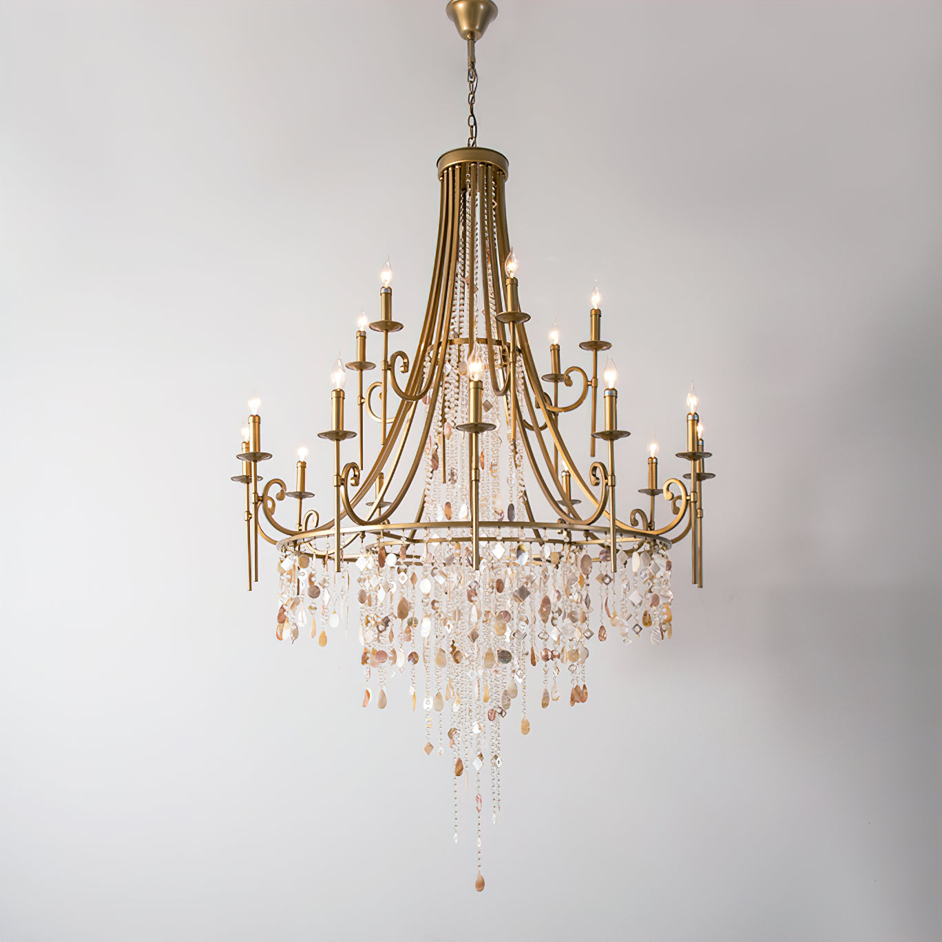 Errina Postmodern Luxury Shell Crystal Chandelier