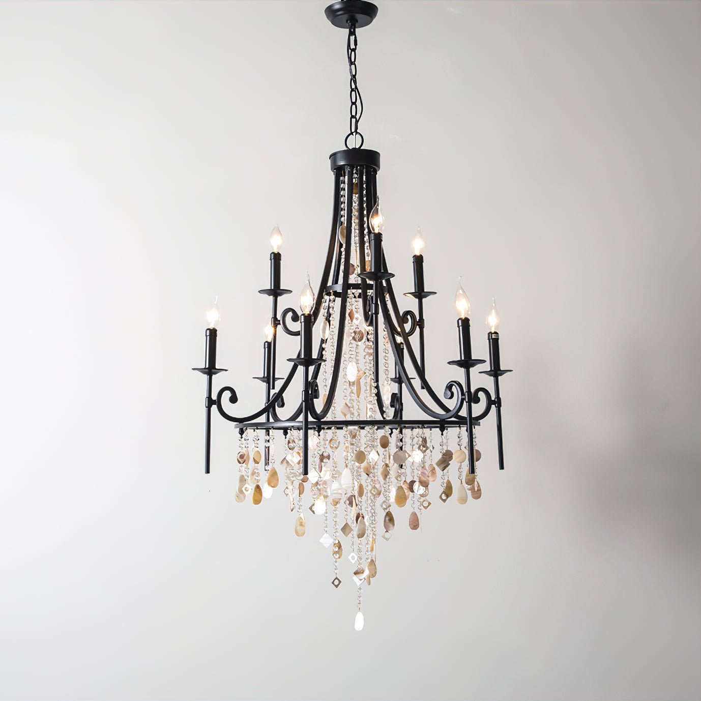 Errina Postmodern Luxury Shell Crystal Chandelier
