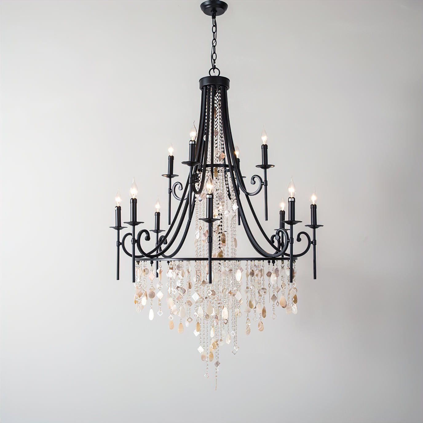 Errina Postmodern Luxury Shell Crystal Chandelier