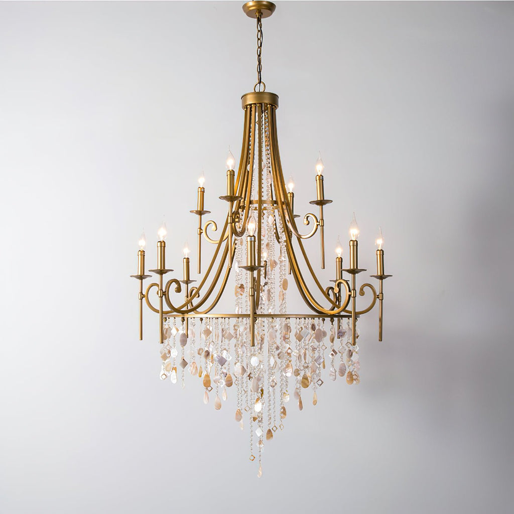 Errina Postmodern Luxury Shell Crystal Chandelier