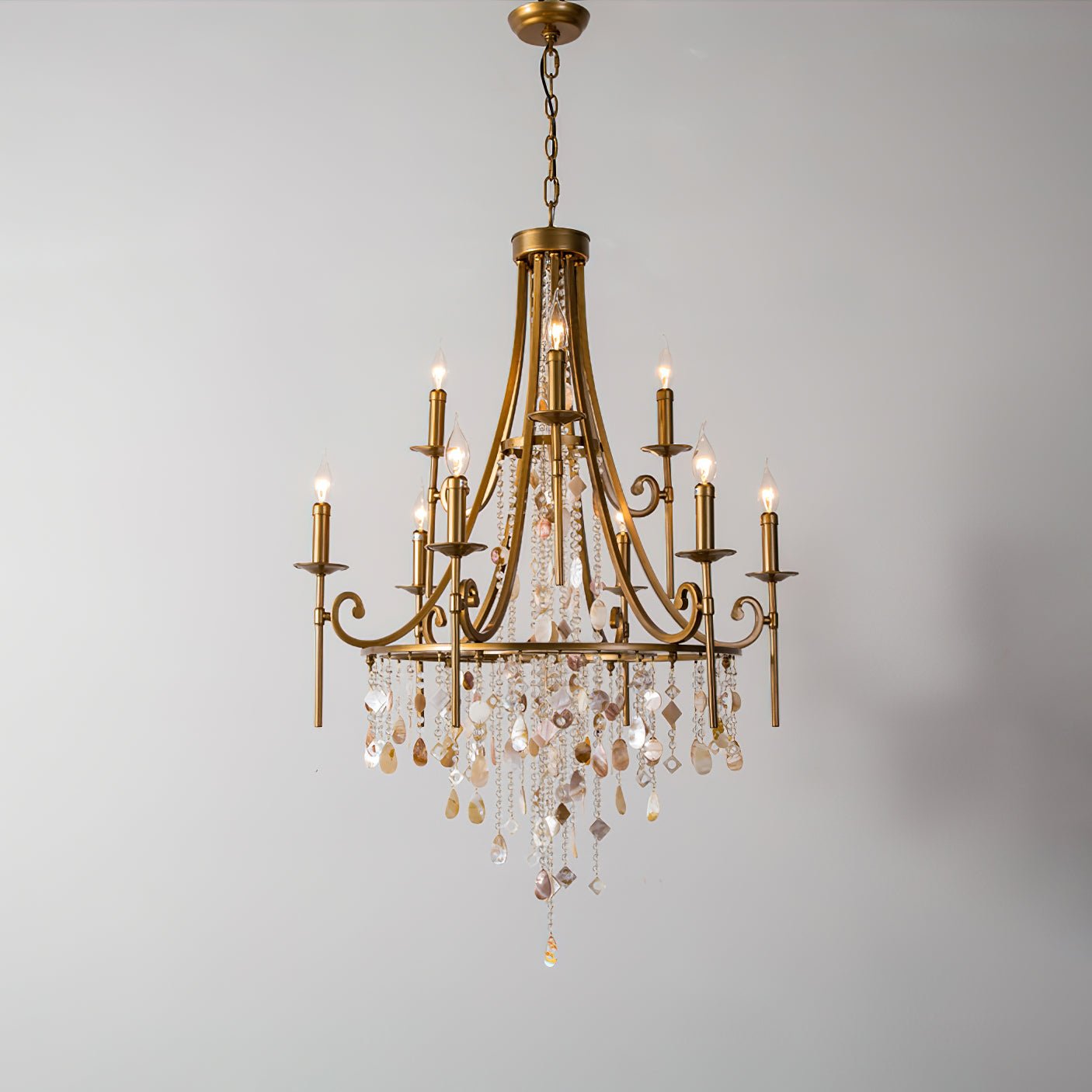 Errina Postmodern Luxury Shell Crystal Chandelier