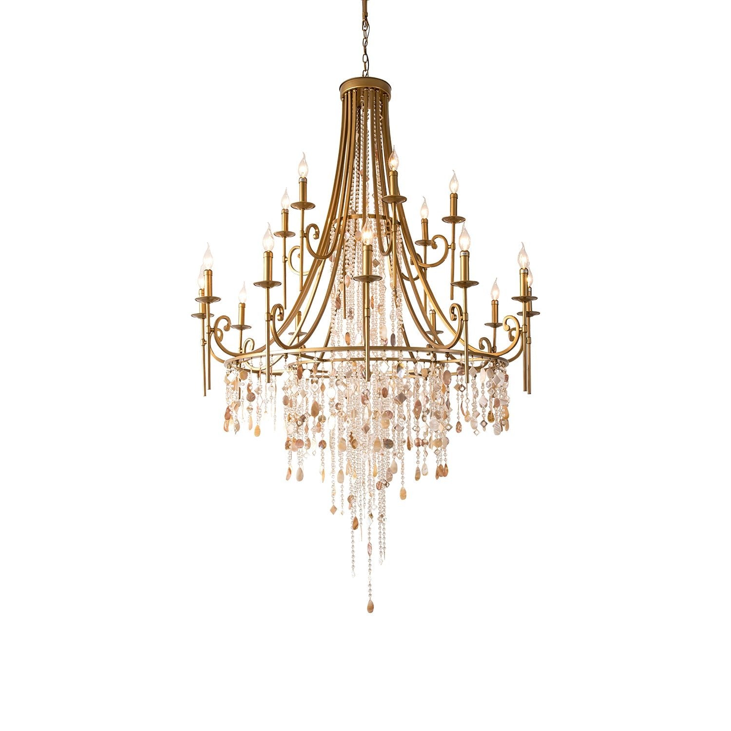 Errina Postmodern Luxury Shell Crystal Chandelier