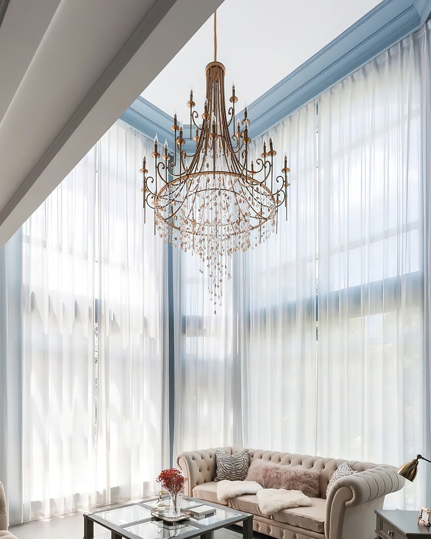 Errina Postmodern Luxury Shell Crystal Chandelier