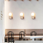 Eurlaean Cube-Base Travertine Wall Light