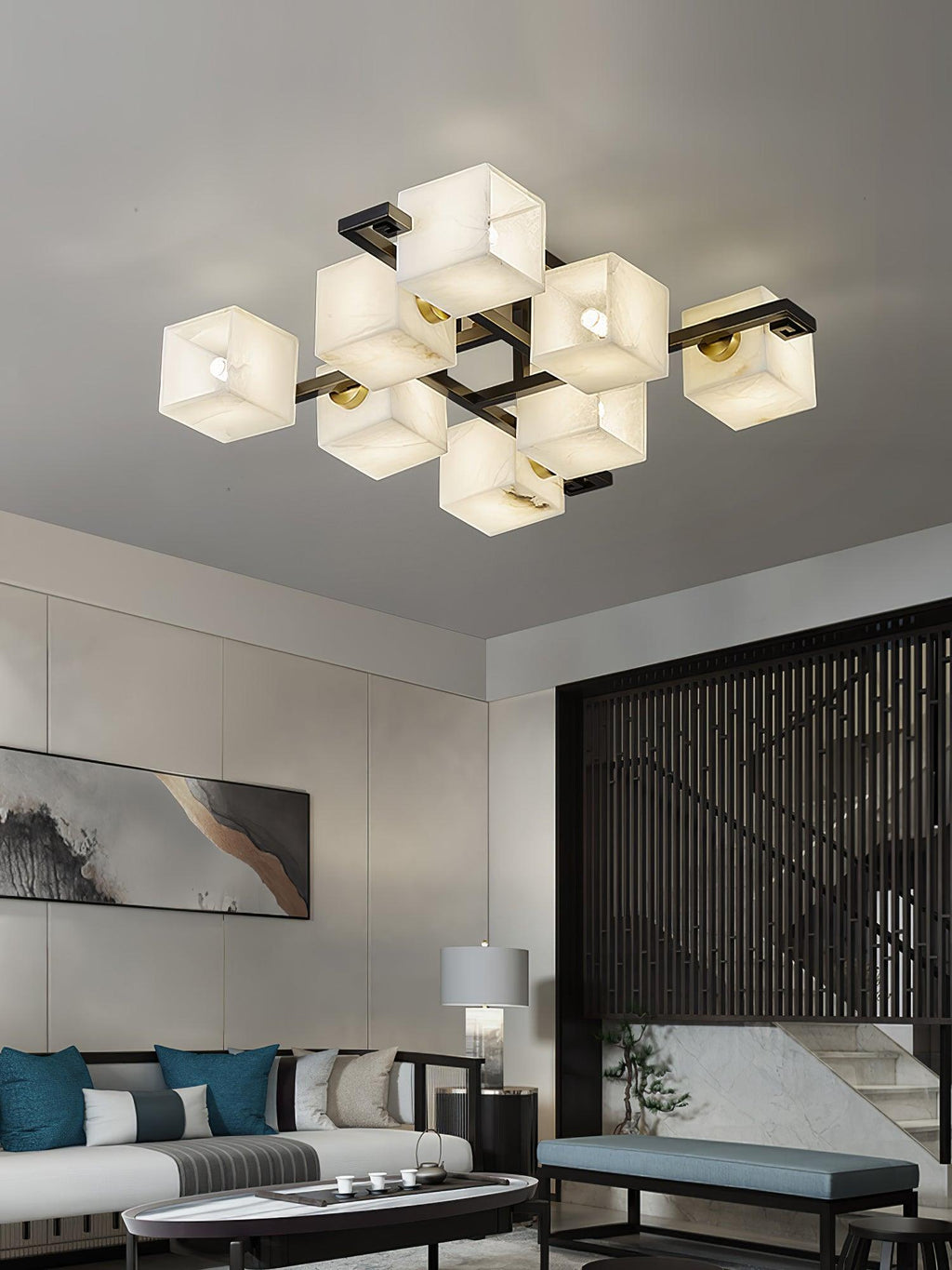 Kaelen Alabaster Ceiling Light