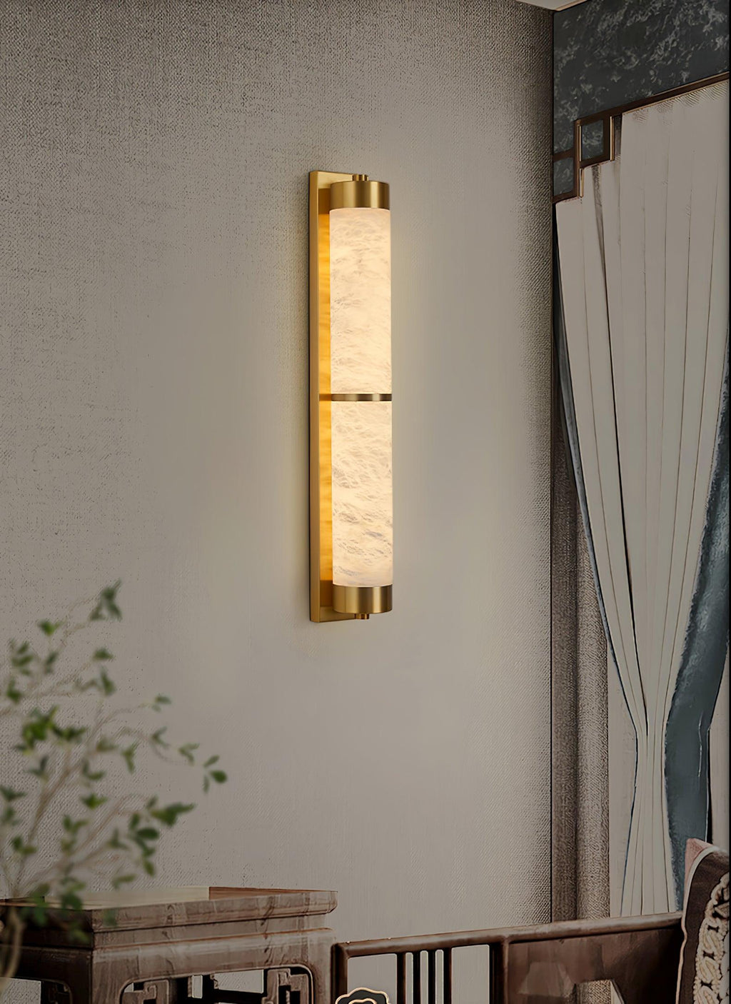 Olmirira Wall Light Minimalist in Alabaster - Kingsley Beaumont