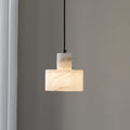 Alabaster  Pendant Lgiht Dual Cylindrical