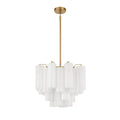 Lustra Murano Chandelier Glass Tube Layered Amber