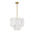 Lustra Murano Chandelier Glass Tube Layered Amber