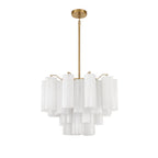 Lustra Murano Chandelier Glass Tube Layered Amber