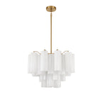 Lustra Murano Chandelier Glass Tube Layered Amber
