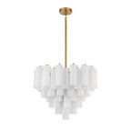 Lustra Murano Chandelier Glass Tube Layered Amber