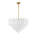 Lustra Murano Chandelier Glass Tube Layered Amber