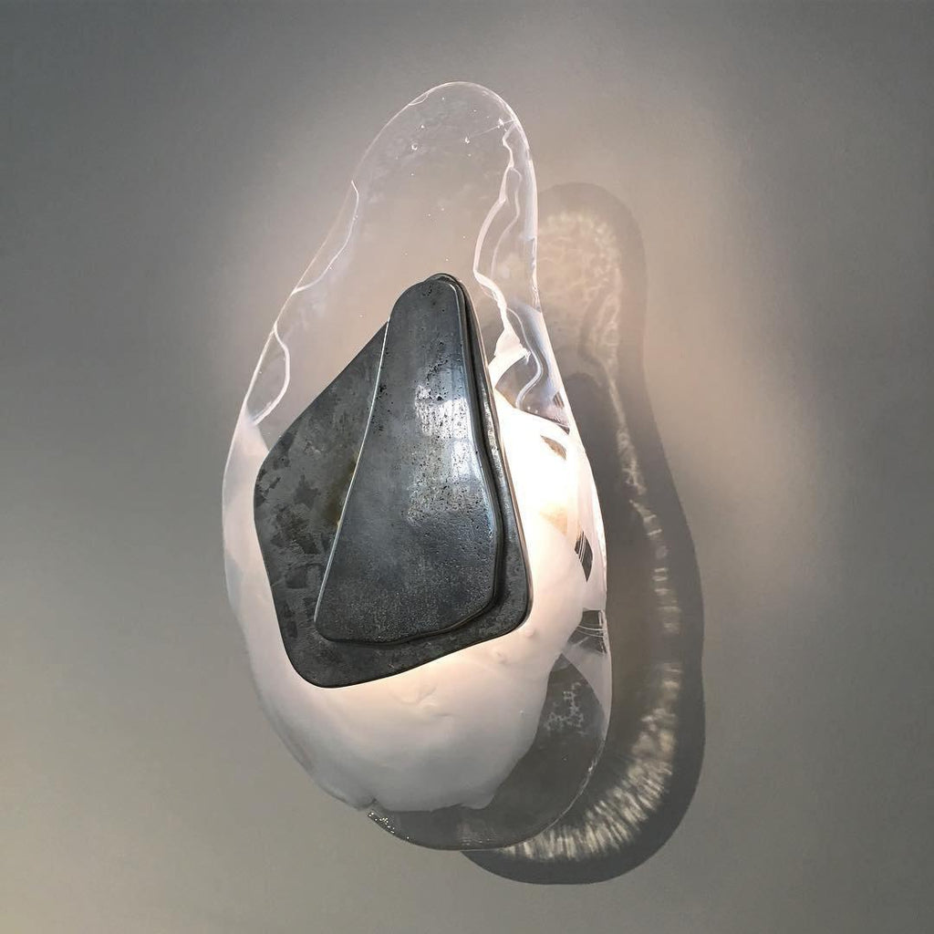 Beatrice Artistic Black Glass Wall Lamp