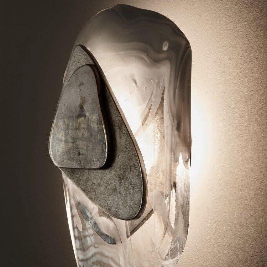 Beatrice Artistic Black Glass Wall Lamp
