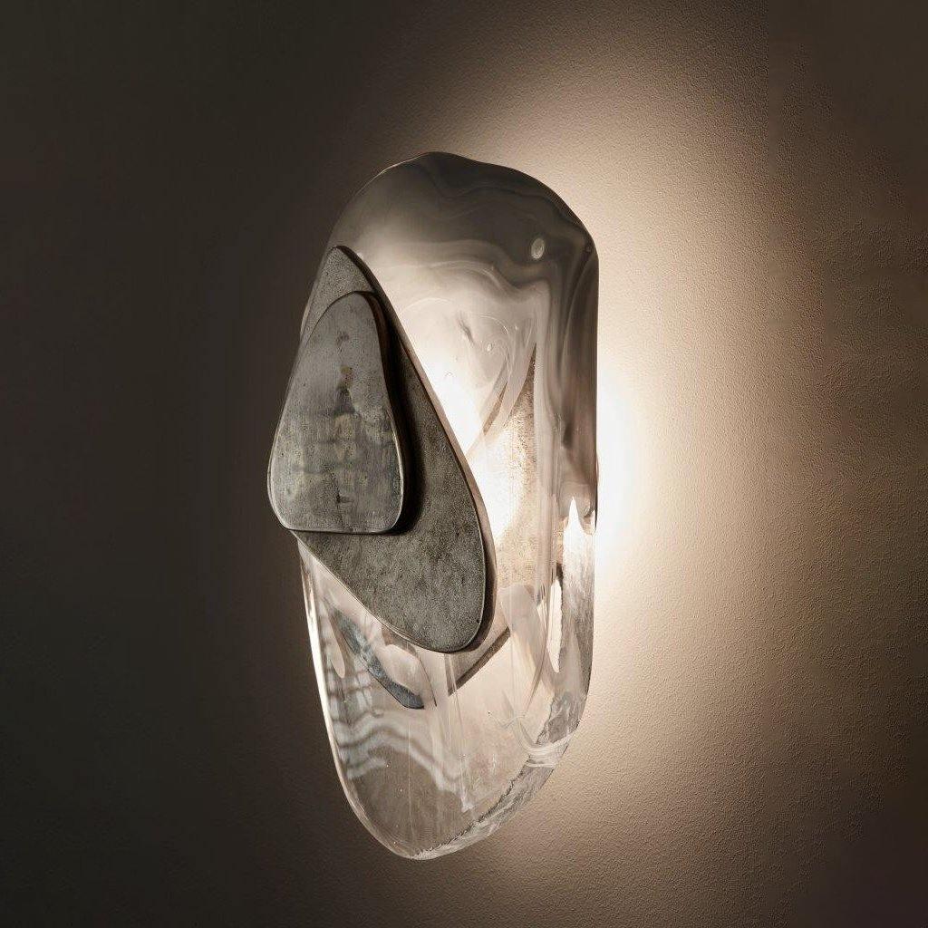 Beatrice Artistic Black Glass Wall Lamp
