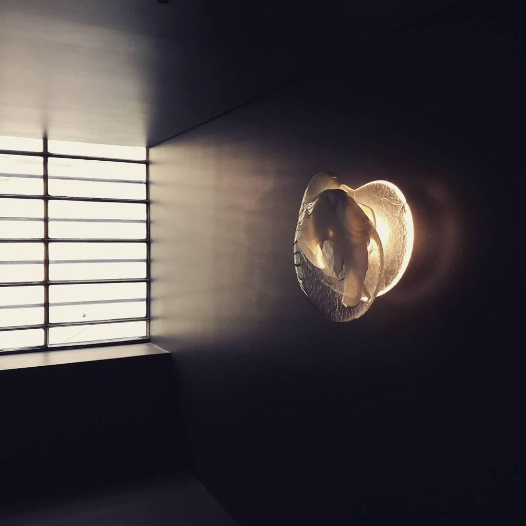 Beatrice Artistic Black Glass Wall Lamp