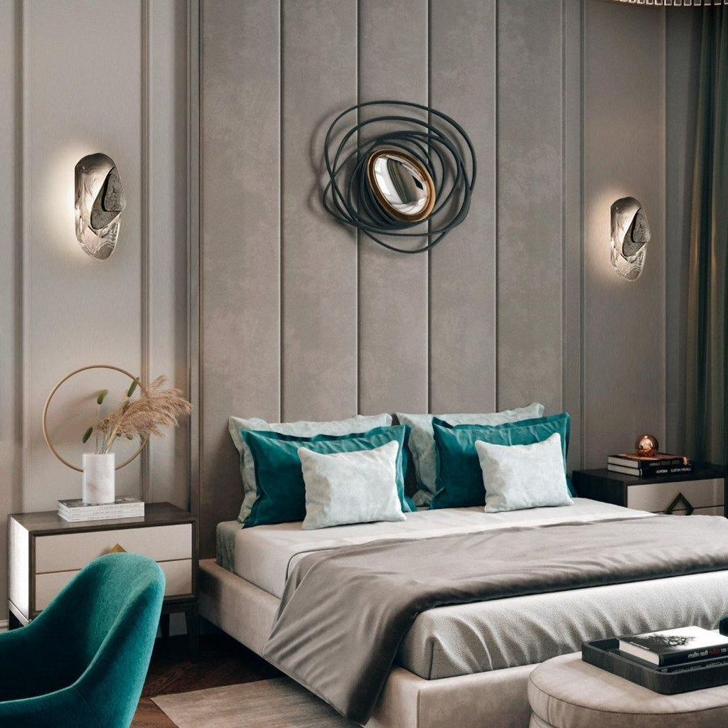 Beatrice Artistic Black Glass Wall Lamp