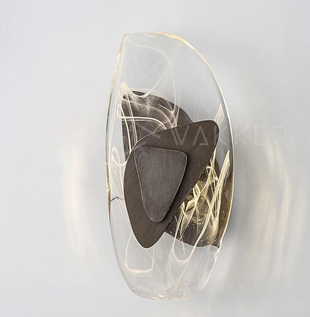 Beatrice Artistic Black Glass Wall Lamp