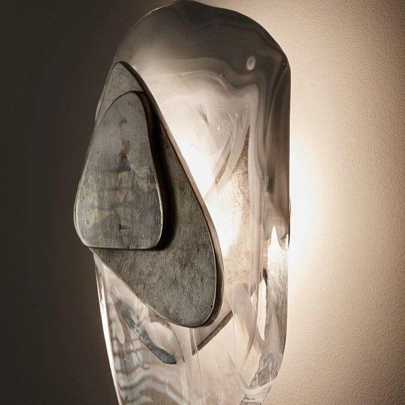 Beatrice Artistic Black Glass Wall Lamp