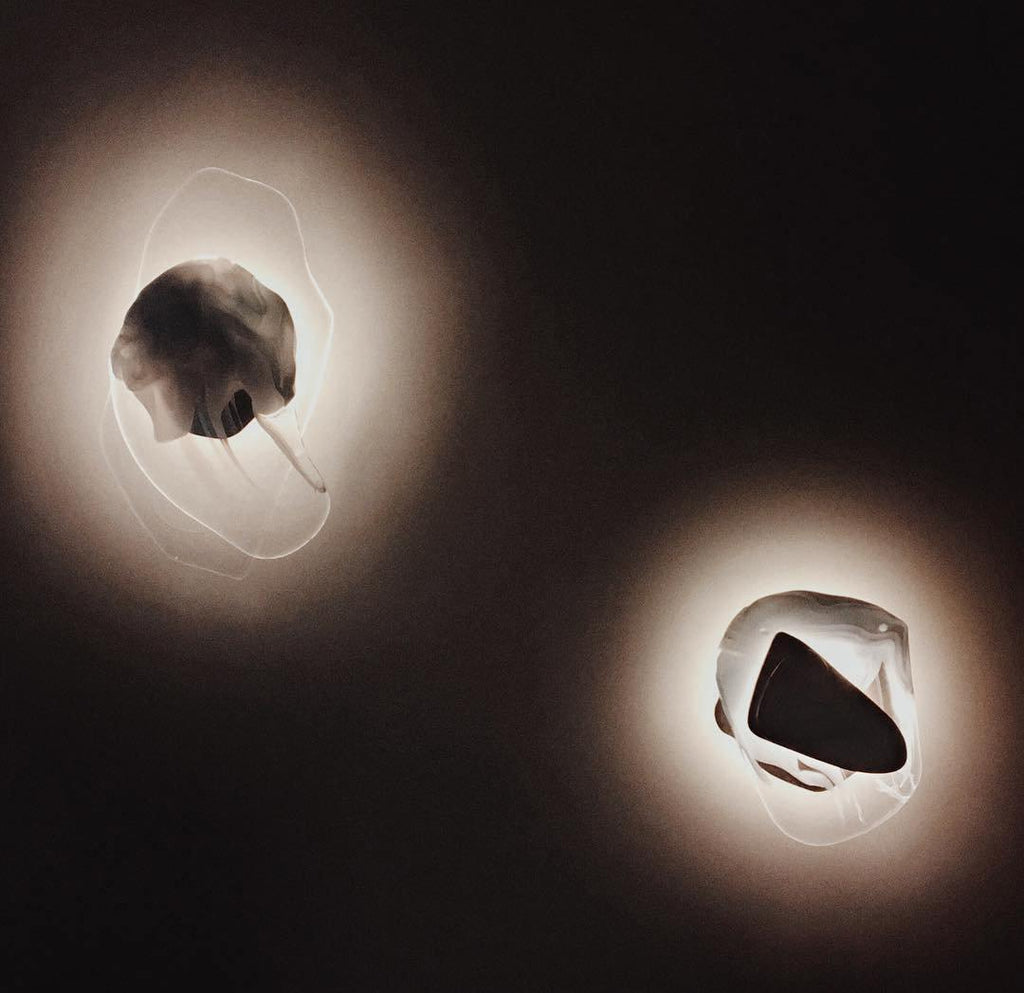 Beatrice Artistic Black Glass Wall Lamp