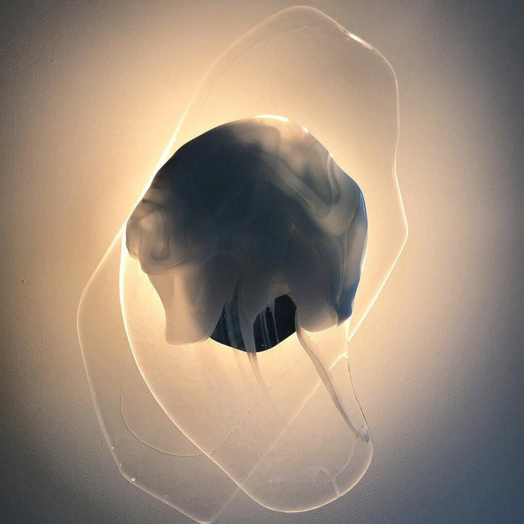 Beatrice Artistic Black Glass Wall Lamp