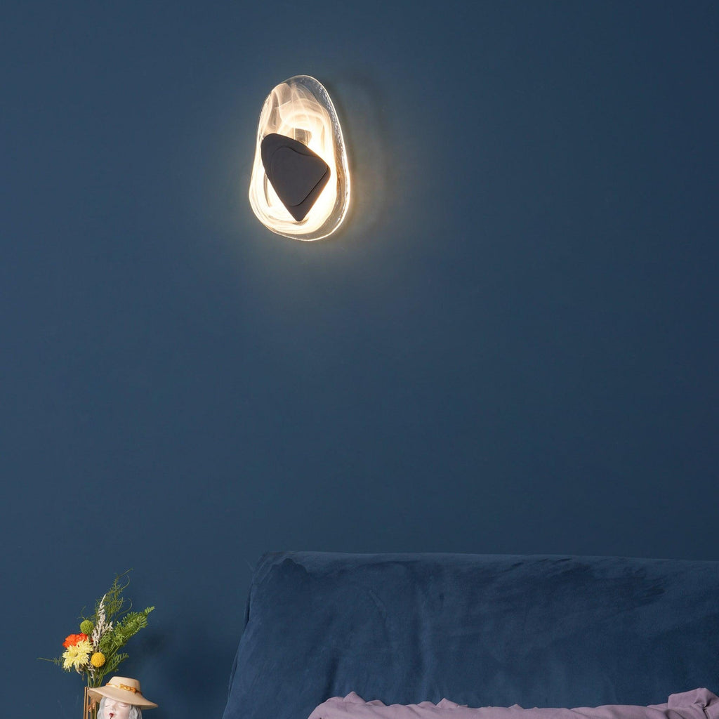 Beatrice Artistic Black Glass Wall Lamp
