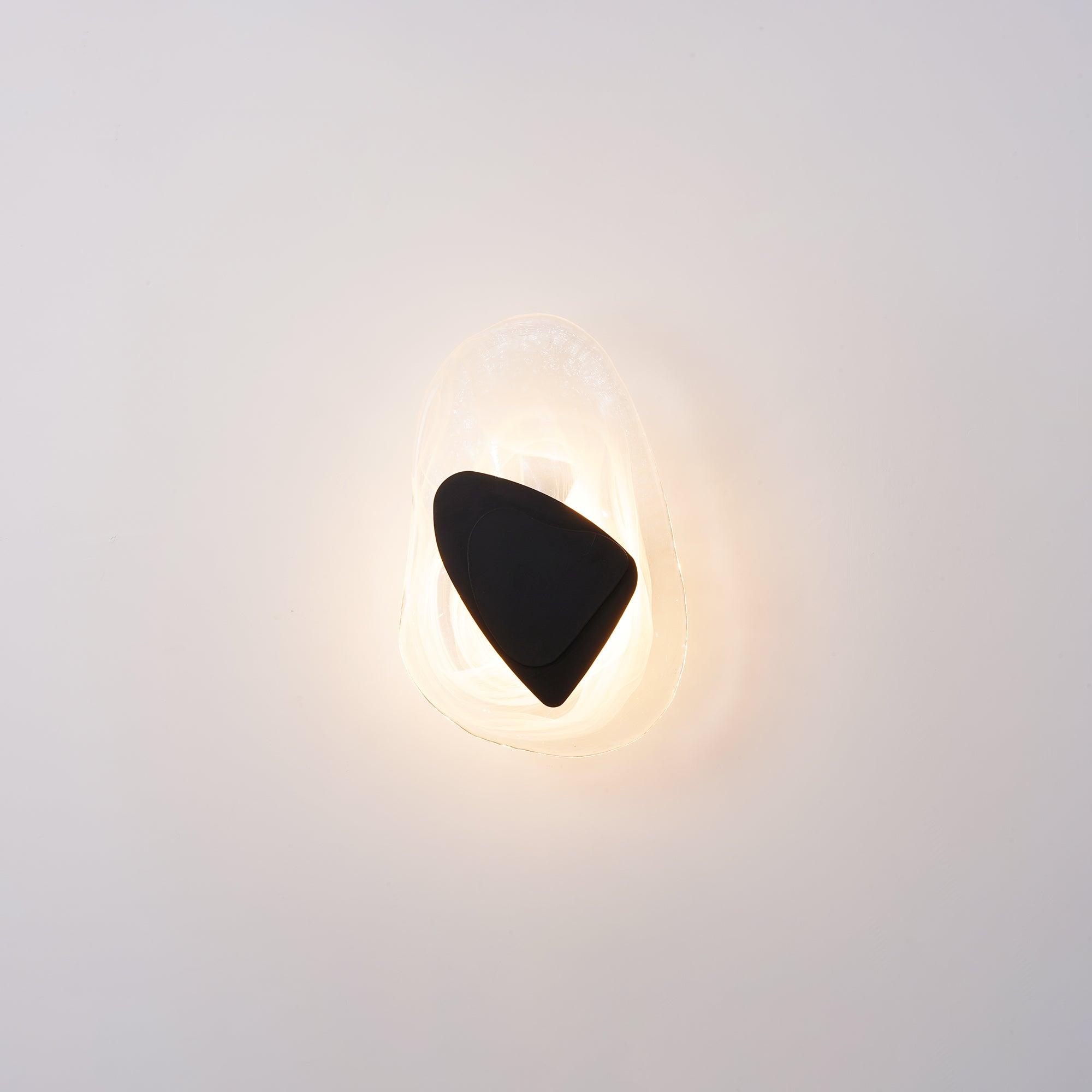 Beatrice Artistic Black Glass Wall Lamp
