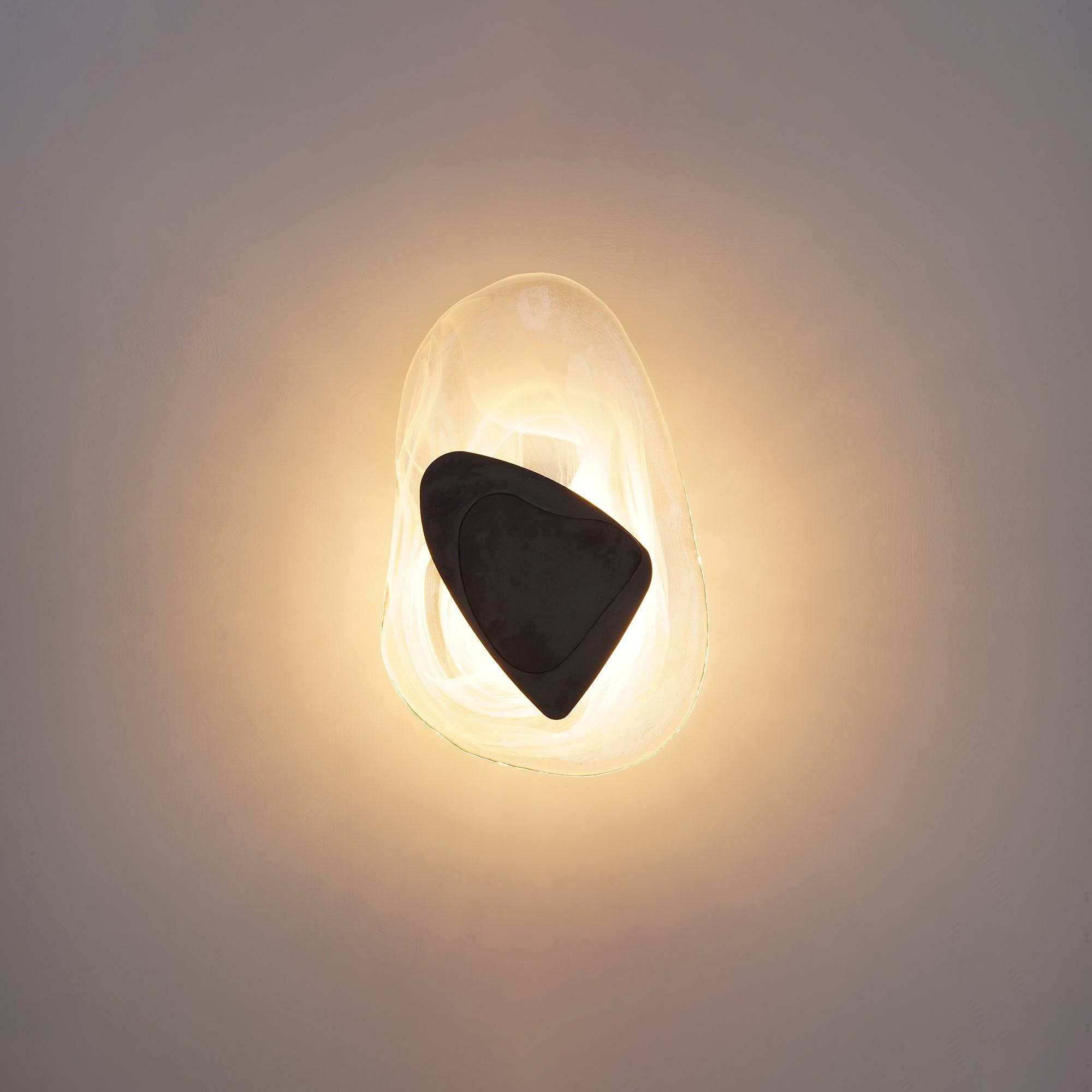 Beatrice Artistic Black Glass Wall Lamp