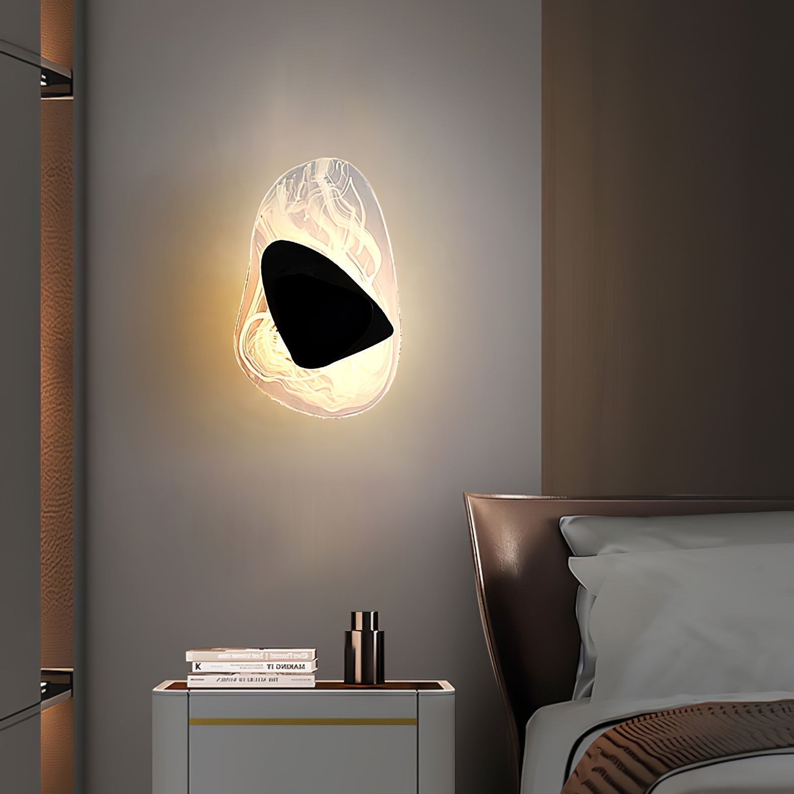 Beatrice Artistic Black Glass Wall Lamp