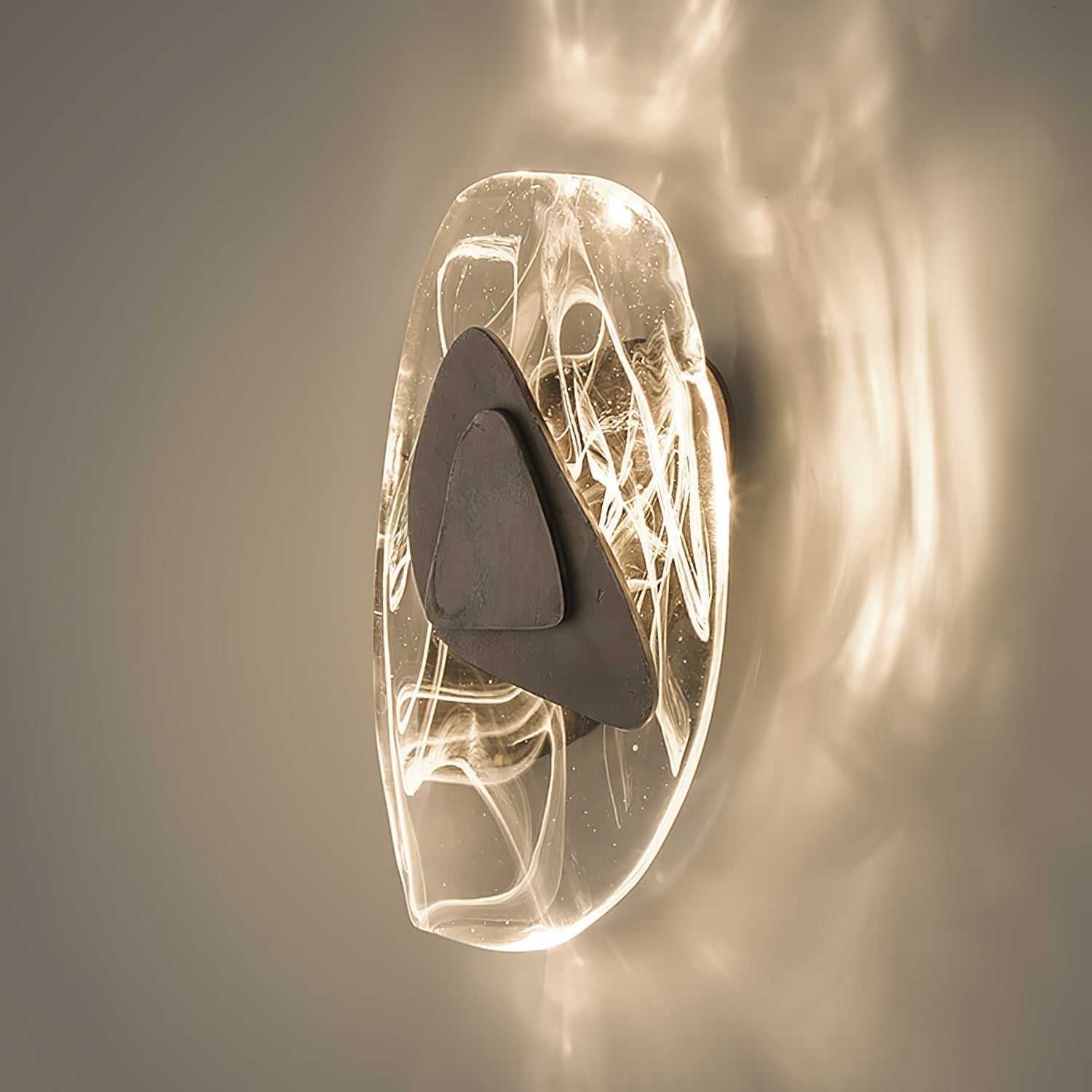 Beatrice Artistic Black Glass Wall Lamp