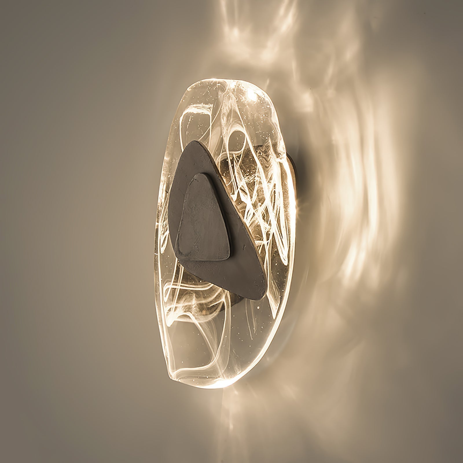Beatrice Artistic Black Glass Wall Lamp