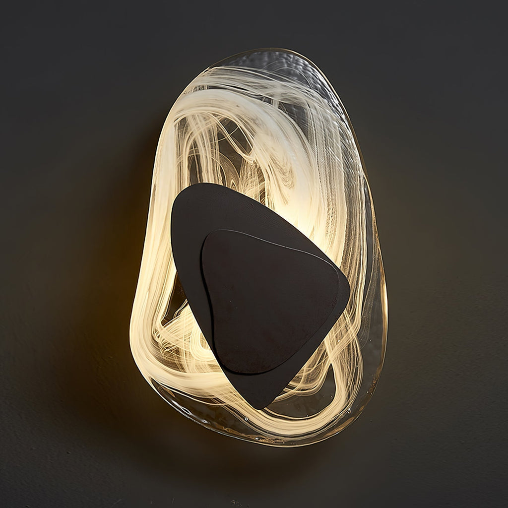 Beatrice Artistic Black Glass Wall Lamp