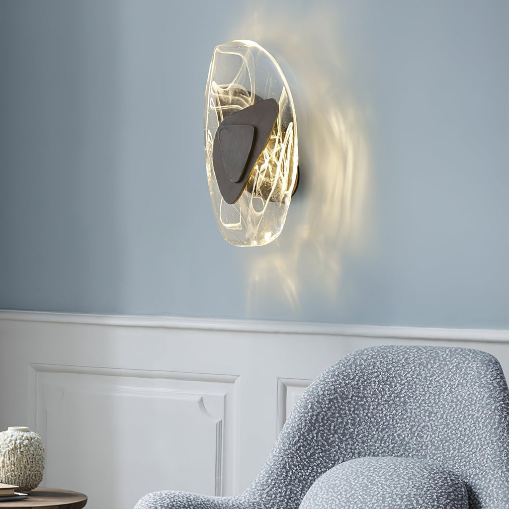 Beatrice Artistic Black Glass Wall Lamp