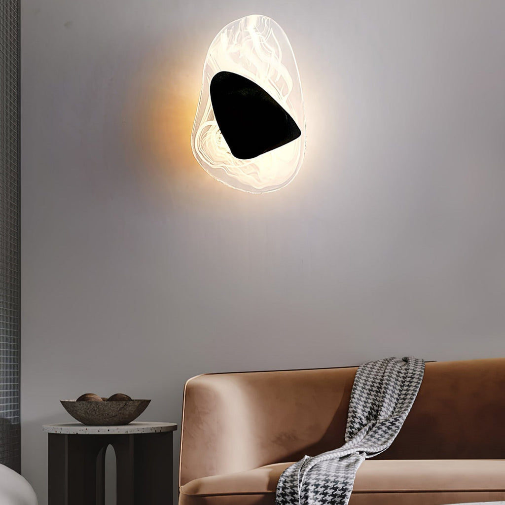 Beatrice Artistic Black Glass Wall Lamp
