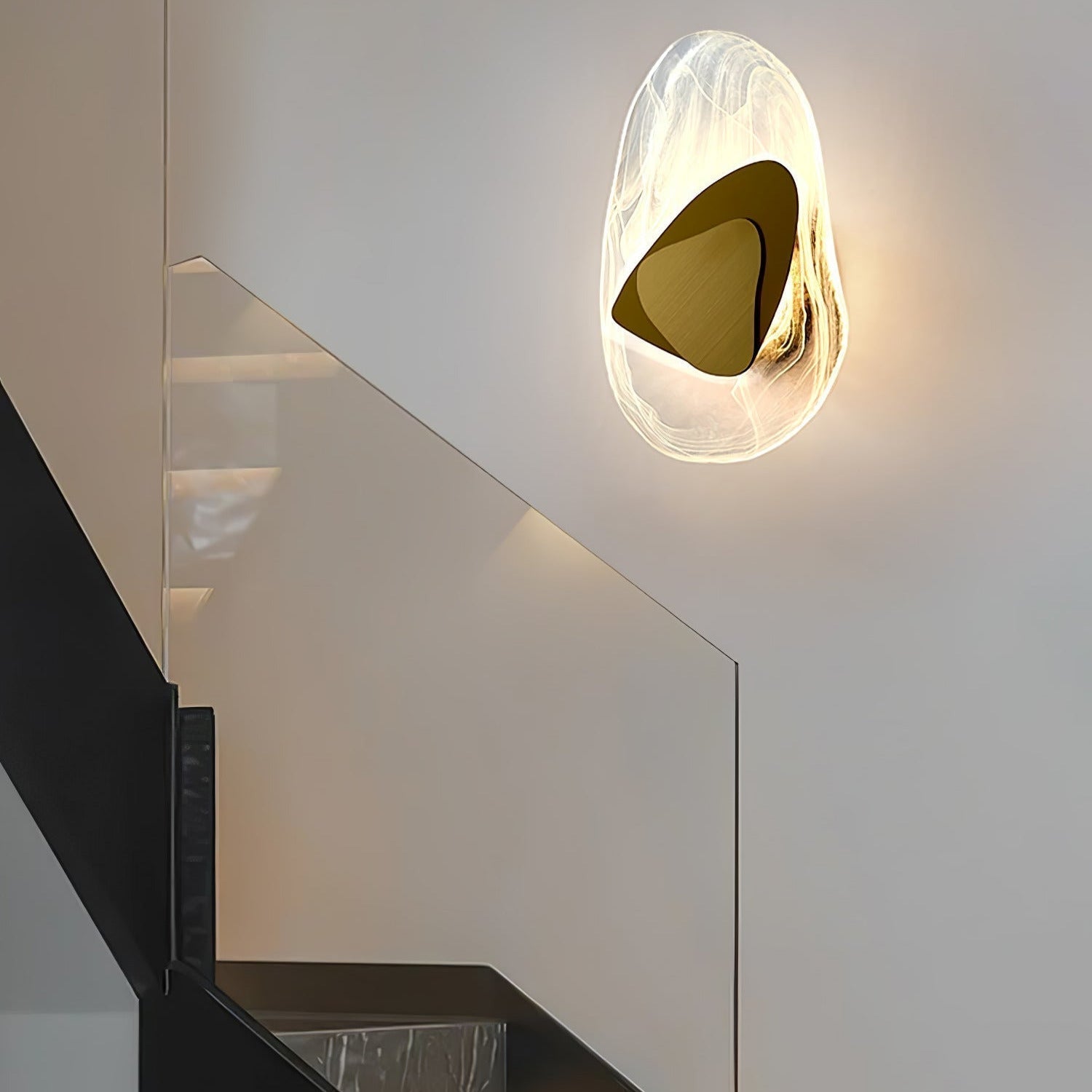 Beatrice Artistic Black Glass Wall Lamp