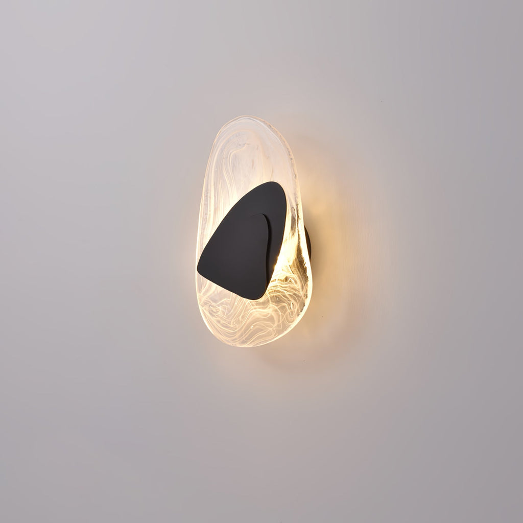 Beatrice Artistic Black Glass Wall Lamp