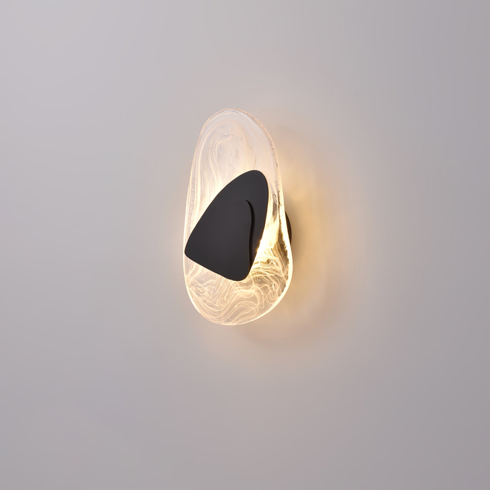 Beatrice Artistic Black Glass Wall Lamp