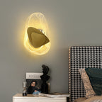Beatrice Artistic Black Glass Wall Lamp