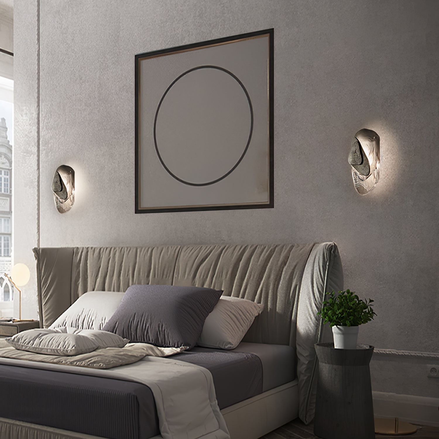 Beatrice Artistic Black Glass Wall Lamp
