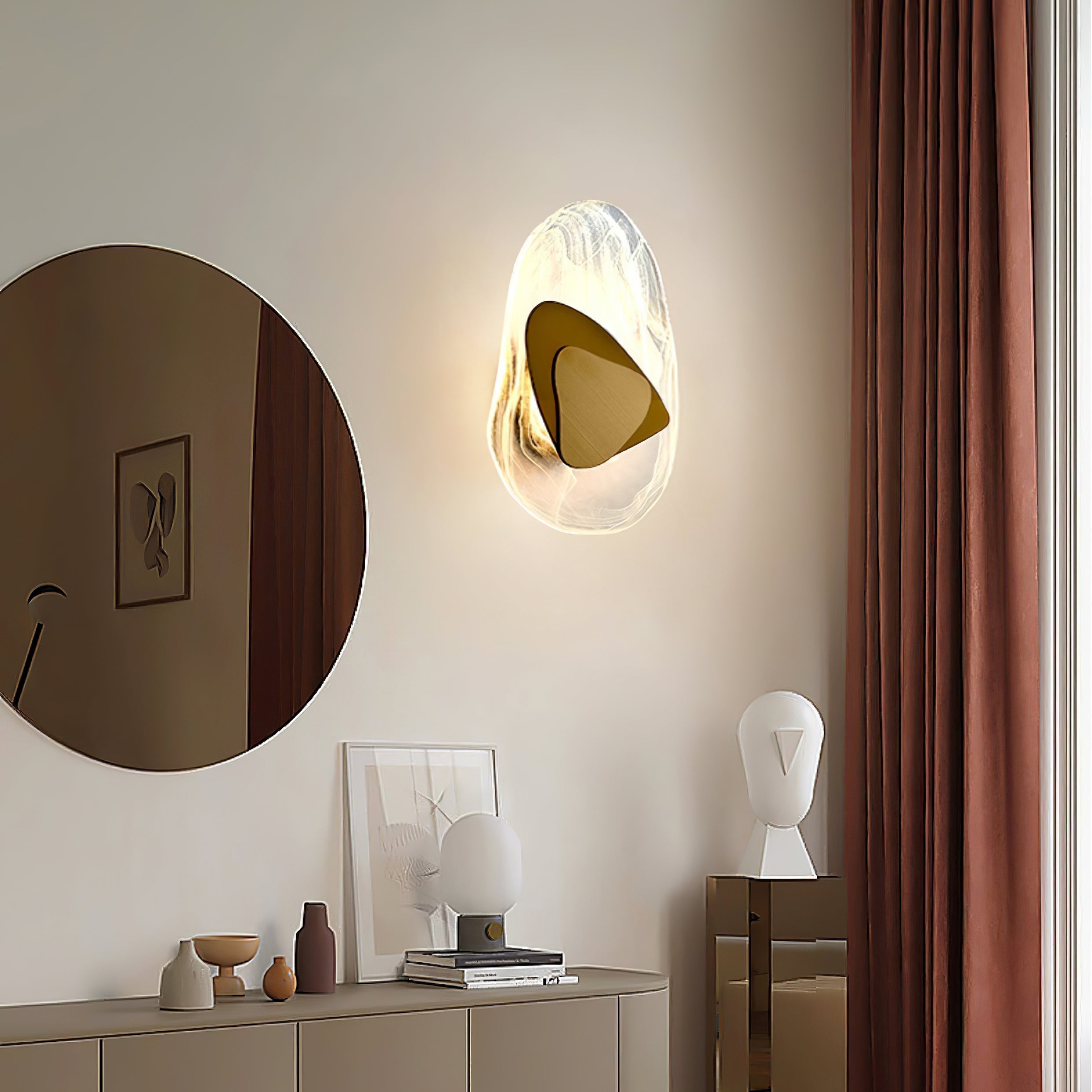 Beatrice Artistic Black Glass Wall Lamp