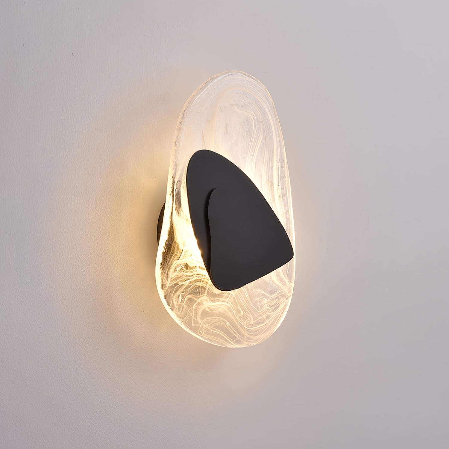 Beatrice Artistic Black Glass Wall Lamp