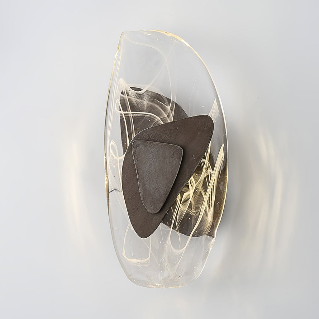 Beatrice Artistic Black Glass Wall Lamp