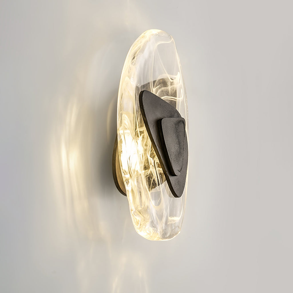 Beatrice Artistic Black Glass Wall Lamp