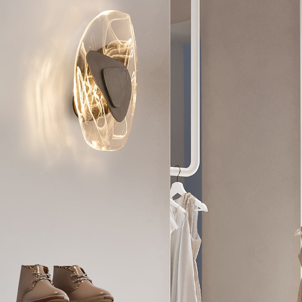 Beatrice Artistic Black Glass Wall Lamp